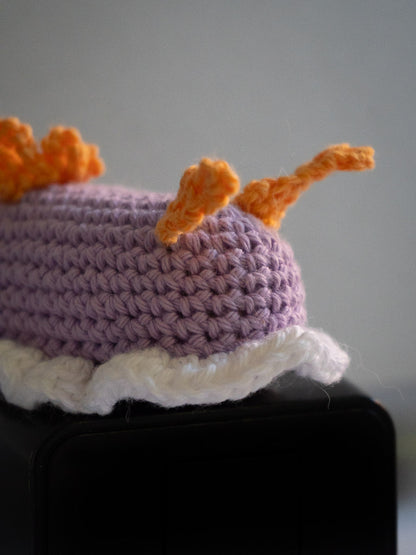 Crochet Nudibranch — Purple & White