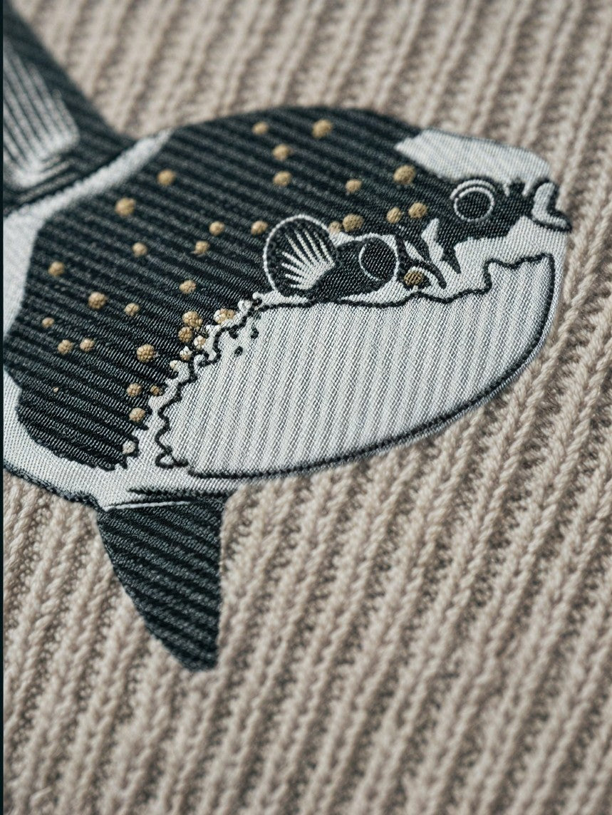 Mola Mola Embroidered Beanie