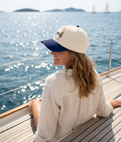 Orca & Sailboat Embroidered Two-Tone Cap