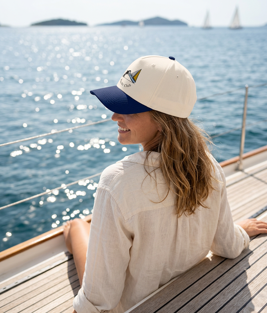 Orca & Sailboat Embroidered Two-Tone Cap
